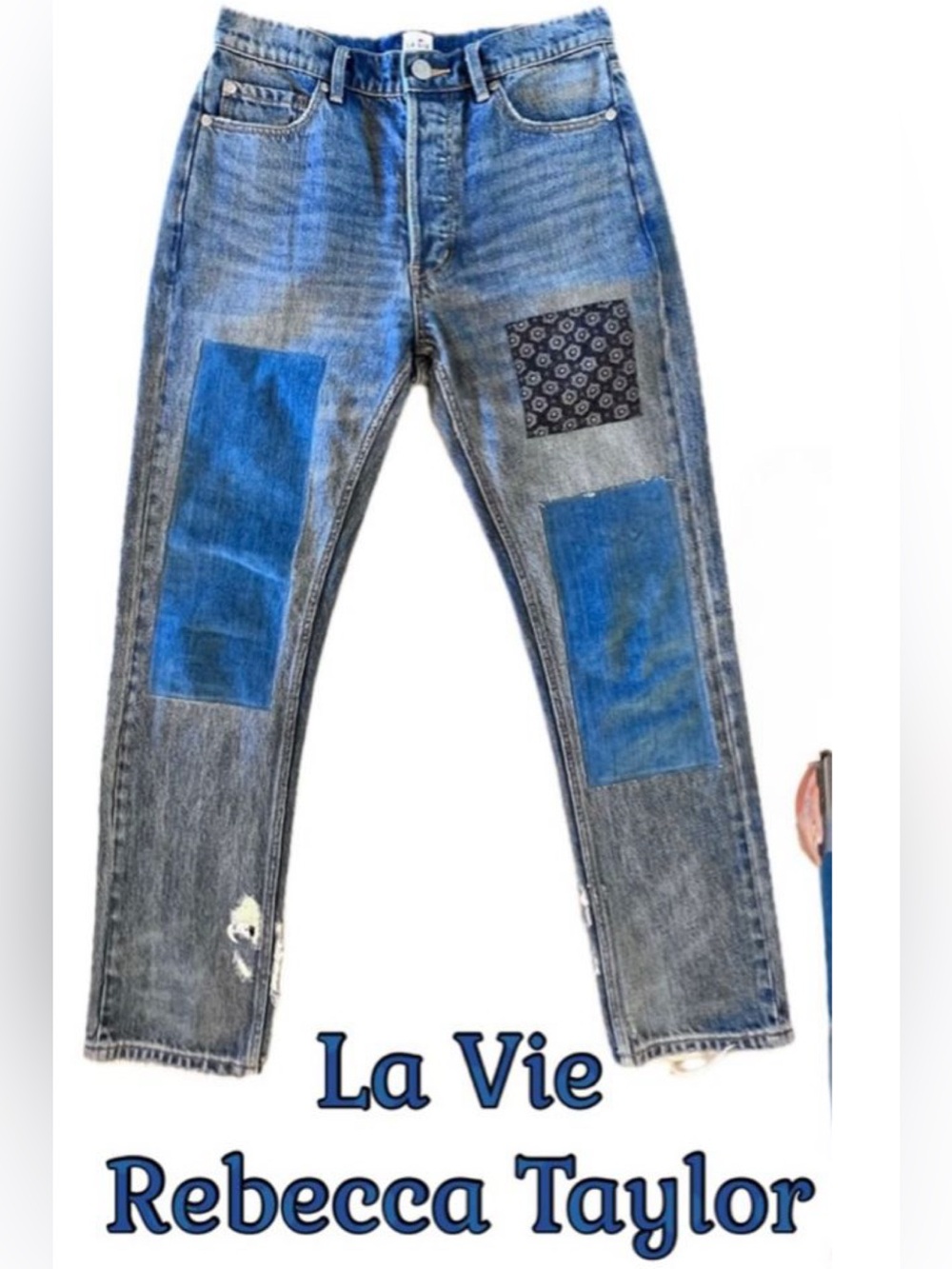 La Vie Rebecca Taylor Velvet Patch
Distressed Jean Sz 26?